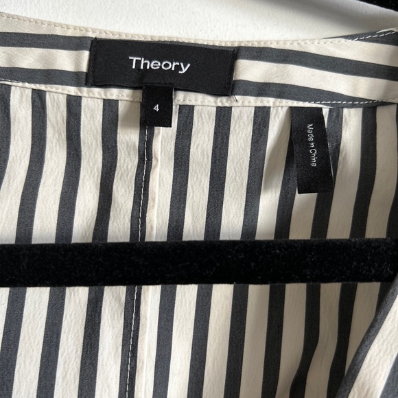 Theory Darted Buttondown Dress - Bryson Stripe - Picture 3 of 5